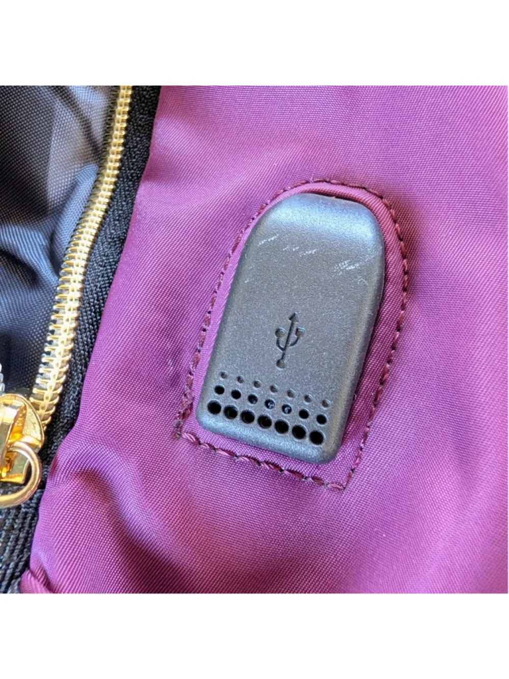 LOVEVOOK Purple Travel Laptop Bag Diaper Bag Backpack NWT USB Port Multi Pockets